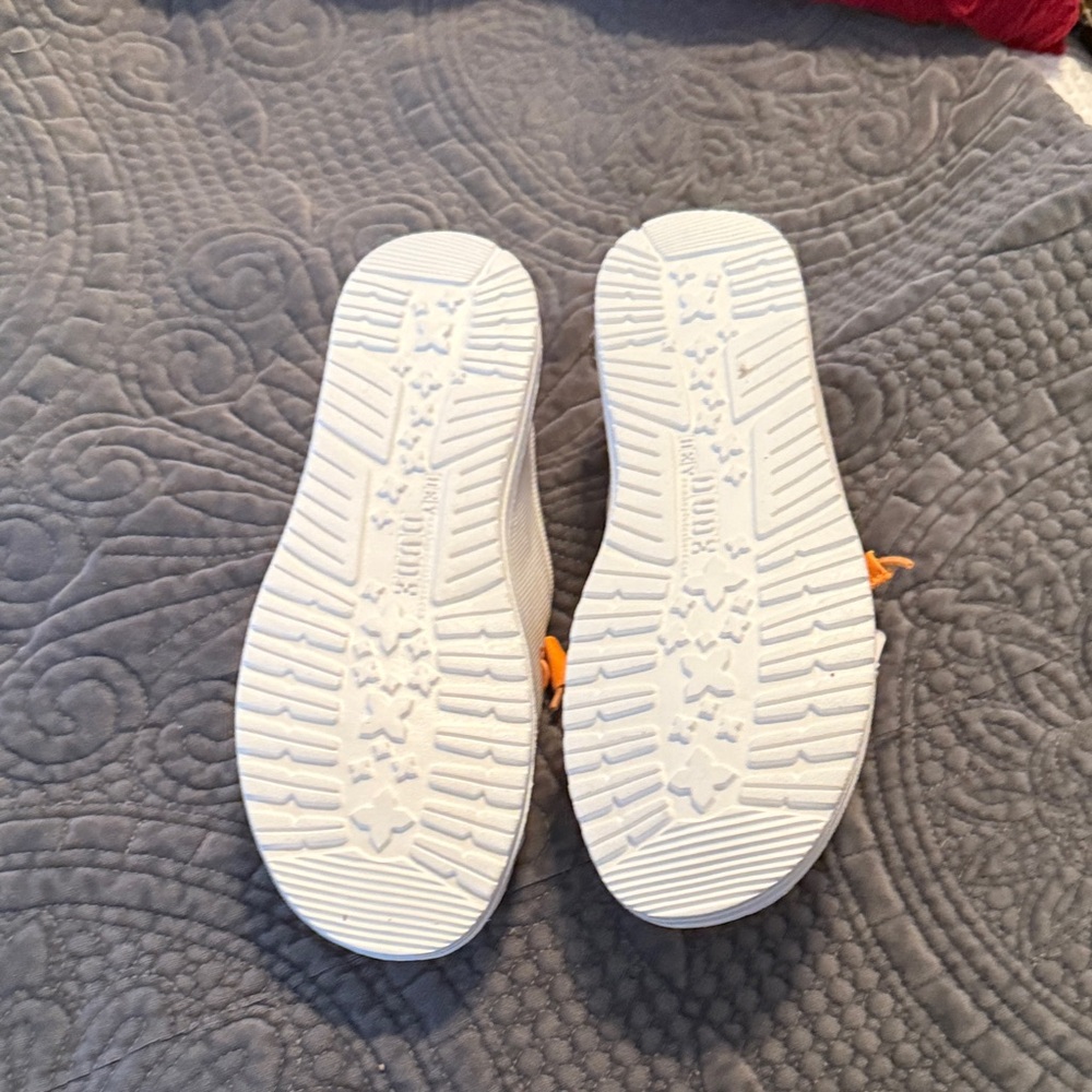 Hey Dude Bright Orange and White Loafers University of Tenessee - Picture 2 of 3